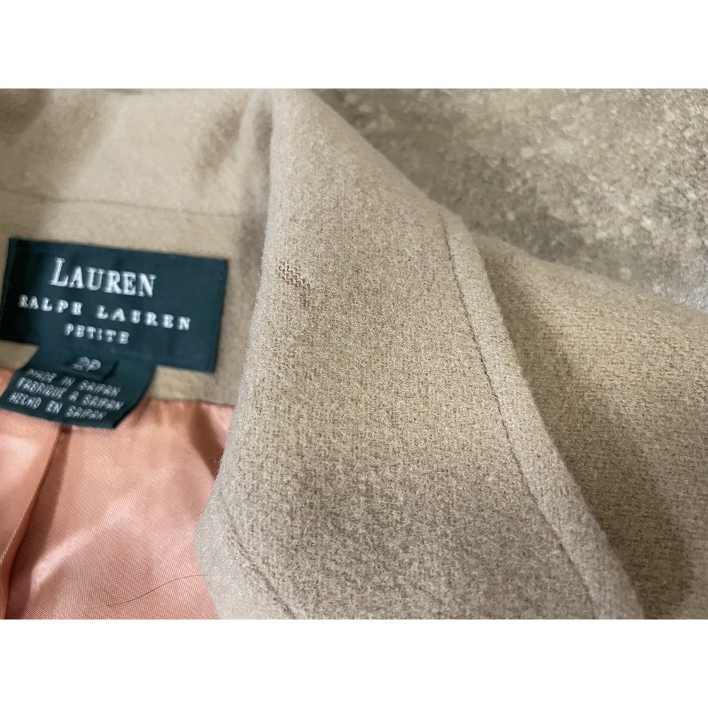 Vintage Lauren Ralph Lauren Wool Camel Hair Women's 2P Coat Jacket Blazer Suit - Picture 9 of 9